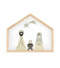 Broderi Sæt, Julekrybbe stitch, crib, small