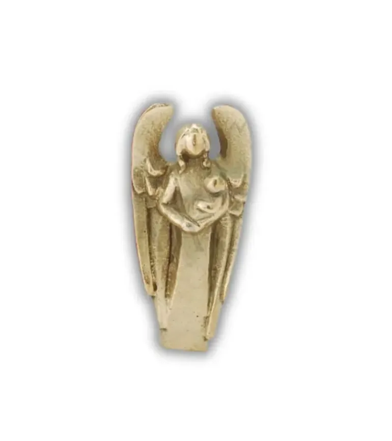 Bronze Engel med et barn, 7 cm