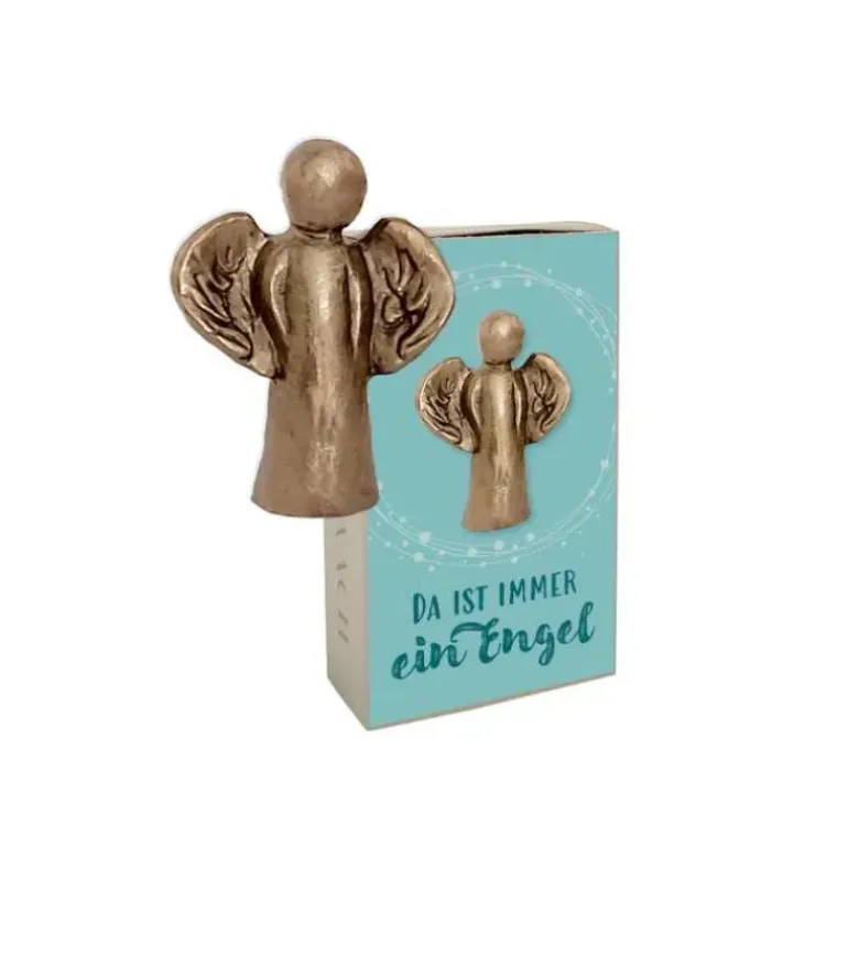 Bronzefigur, Der er altid en engel, 5 cm
