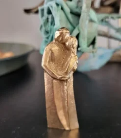 Bronzefigur Par, Sammen på vej, 7 cm