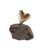 Bronzehjerte på lavasten, 11 cm