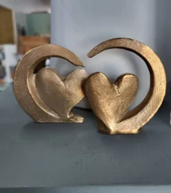 Bronze, Hjerter i to dele, Skulptur