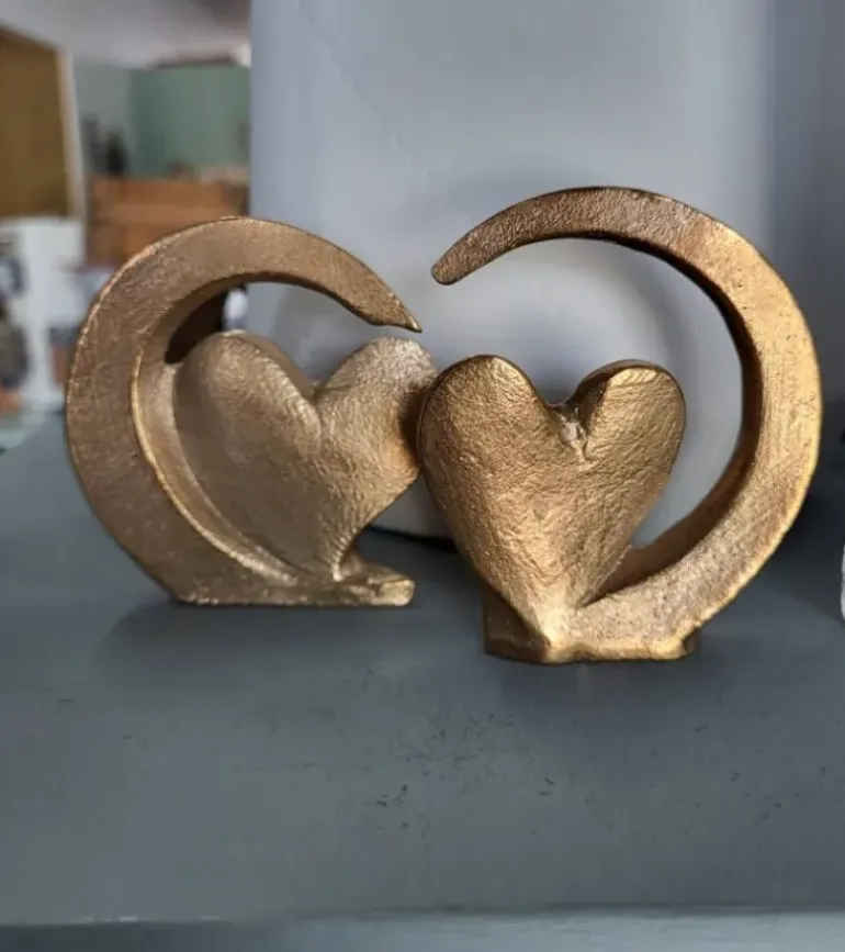 Bronze, Hjerter i to dele, Skulptur