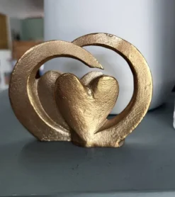 Bronze, Hjerter i to dele, Skulptur