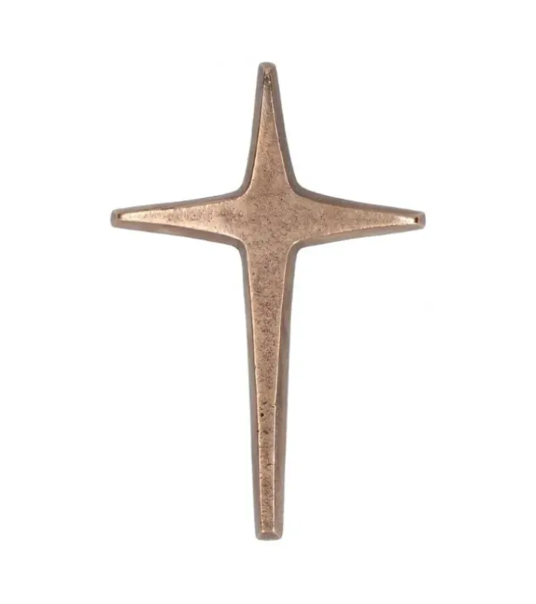Bronzekors til væg, 10,5 cm