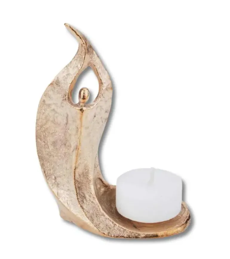 Bronzeskulptur, Engel med fyrfadsstage