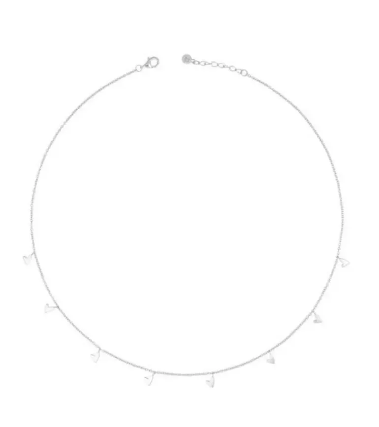 By Gabay, Halskæde med 8 små hjerter, sølv