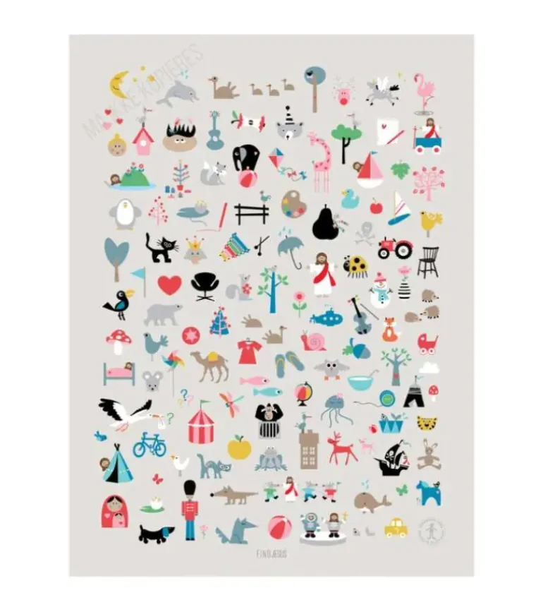 Find Jesus, Plakat af Josephine Blay, A3