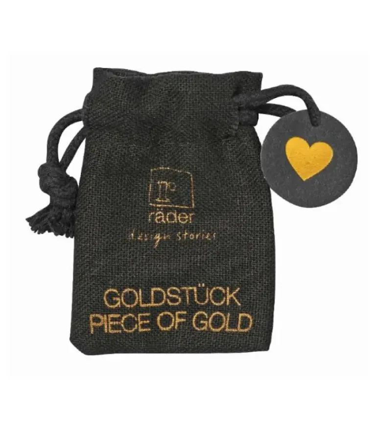 Guld Hjerte amulet i pose