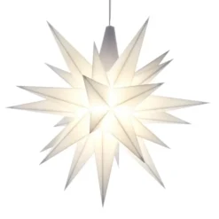 Herrnhuter Stjerne, Hvid, Plast, 13 cm LED