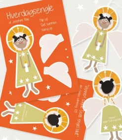Hverdags Engel Klip-ud, beige kjole