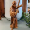 Jesus med korset, Oliventræ, 15 cm