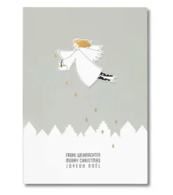 Julekort med engel