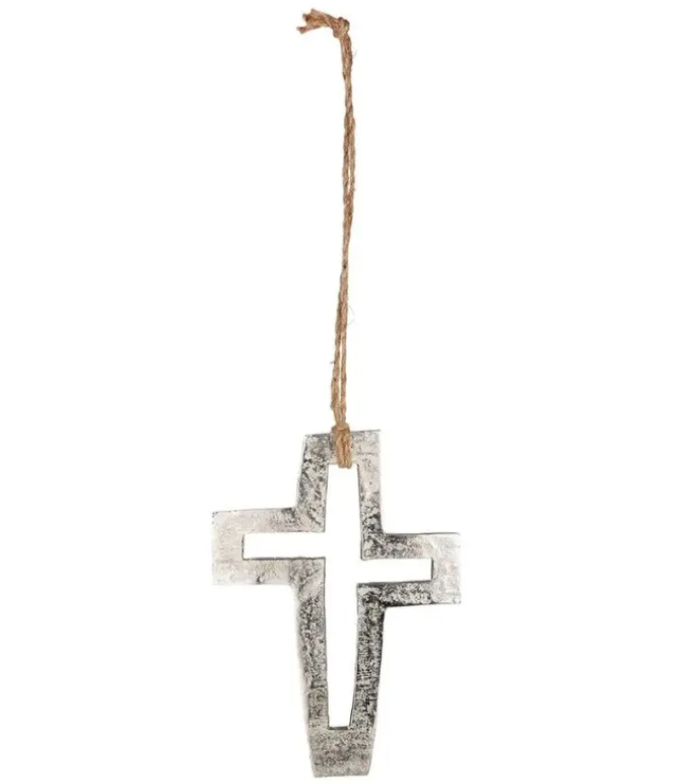 Kors til væg, aluminium, stor 24 cm