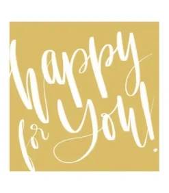 Kvadratisk Postkort: Happy for you!