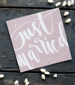 Kvadratisk Postkort: Just married