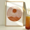 Linoleumstryk, Se nu stiger solen, Okker, A3 Plakat