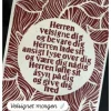 Linoleumstryk, Velsignelsen, A3 Plakat, rust-rød