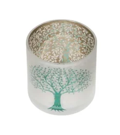 Livets træ, Glas hurricane, 8 cm