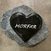 MORFAR, Sort Glashjerte På Granitsten