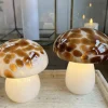 Mushroom glaslampe LED, Cognac, lille