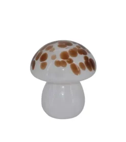 Mushroom glaslampe LED, Cognac, lille