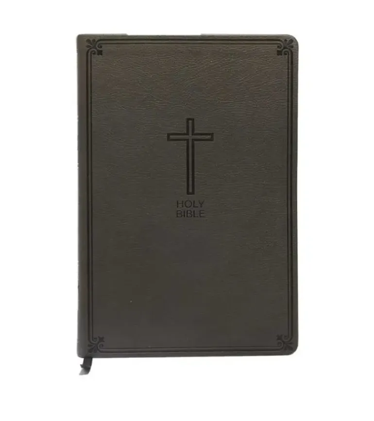 NKJV, Value Thinline Bible, Charcoal Leathersoft