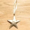 Ophæng, Stjerne guld, hamret, 7 cm