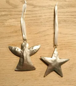 Ophæng, Stjerne Sølv, hamret, 7 cm
