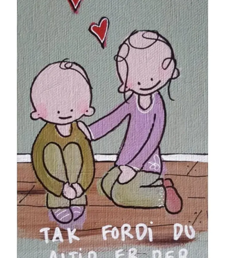 Pakke med 10 stk blandet Til & Fra kort af Lone Engsig Hvam