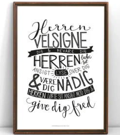 Plakat: Herren Velsigne dig, A3