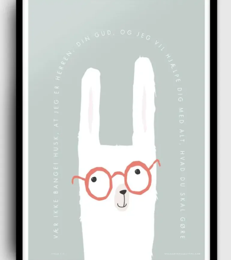 Plakat med lama: Vær ikke bange!, A3