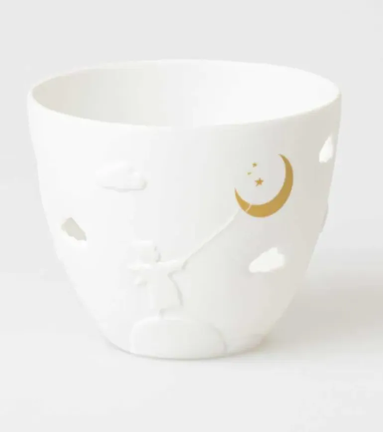 Poesi stage, Engel med måne, Hvidt porcelæn