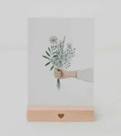 Postkort, blomsterhånd