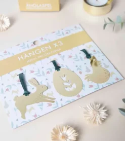 Påskeophæng i guld, 3 pk