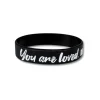 Silikone Armbånd: You Are Loved, Sort
