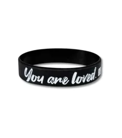 Silikone Armbånd: You Are Loved, Sort