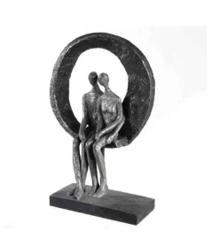 Skulptur, Par i Kærligheds cirkel, 30 cm