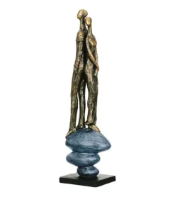 Skulptur, Par med ryggen til hinanden, 38 cm