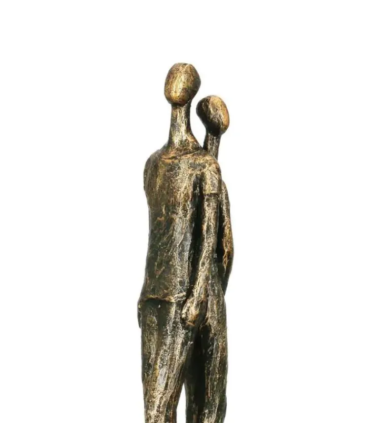 Skulptur, Par med ryggen til hinanden, 38 cm