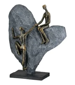 Skulptur, Par på hjerte, 30 cm