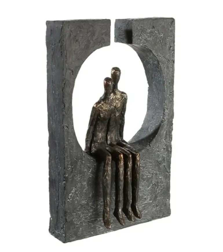 Skulptur, Sammenhold – tiden er kostbar, H 27 cm