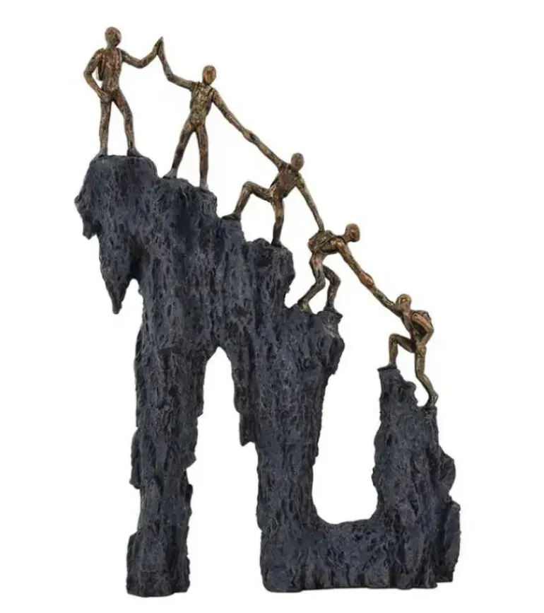 Skulptur, Ved fælles hjælp, 34 cm