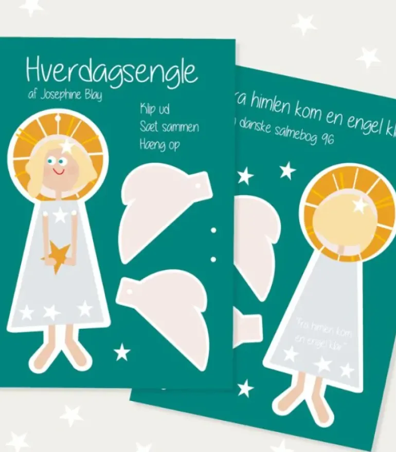 4 stk Hverdagsengle, Klip-ud-engle