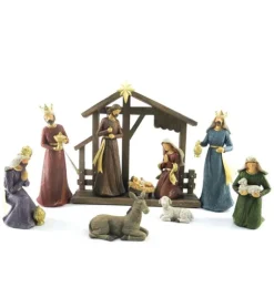 Stor Julekrybbe med stald, 20 cm
