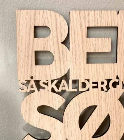 Træskilt, Bibelvers: Bed og Søg, Eg