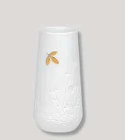 Vase med guldblad, 11 cm