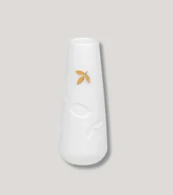 Vase med guldblad, 9 cm